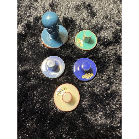 Rycraft Ceramic Cookie Stamps With Assorted Holiday Designs Set Of 5 - Picture 1 of 7